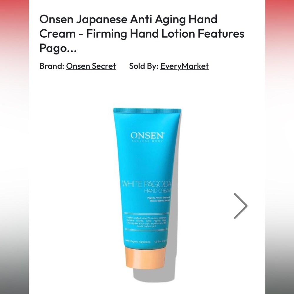 Onsen White Pagoda Hand Cream